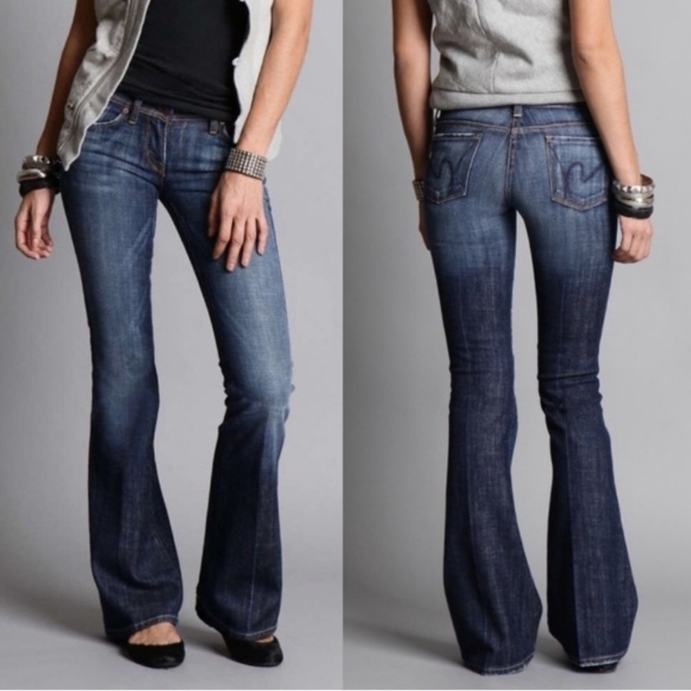 ANTHROPOLOGIE Citizens of Humanity Ingrid #002 Stretch Low Waist Flare Jeans 30